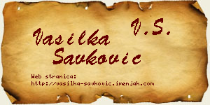 Vasilka Savković vizit kartica